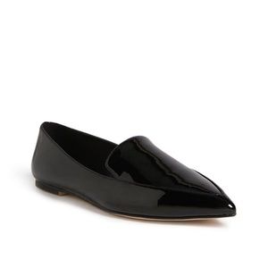 faux patent leather loafers